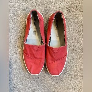 TOMS Vibrant Red Casual Slip-Ons